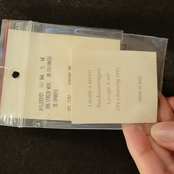 Vintage Giorgio's of Palm Beach Black & Wine Virgin Wool Blend Career Pants - 10 - Picture 10 of 12